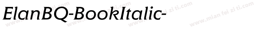 ElanBQ-BookItalic字体转换