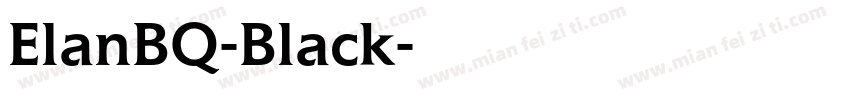 ElanBQ-Black字体转换