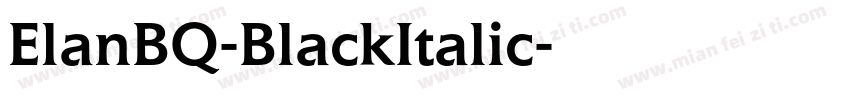 ElanBQ-BlackItalic字体转换