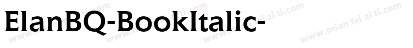 ElanBQ-BookItalic字体转换