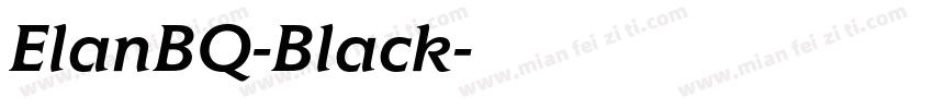 ElanBQ-Black字体转换