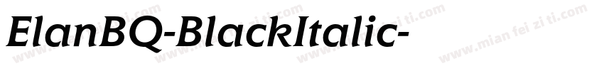 ElanBQ-BlackItalic字体转换