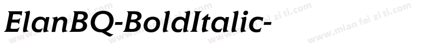 ElanBQ-BoldItalic字体转换