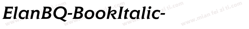 ElanBQ-BookItalic字体转换