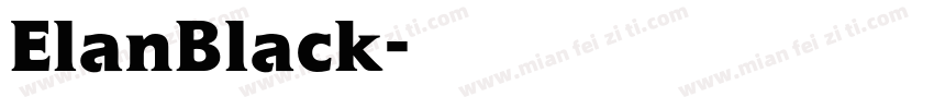 ElanBlack字体转换