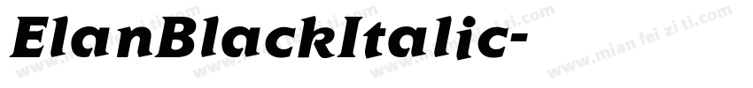 ElanBlackItalic字体转换