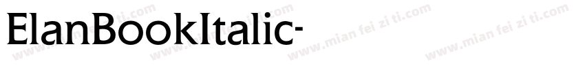 ElanBookItalic字体转换
