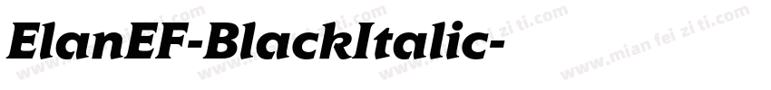 ElanEF-BlackItalic字体转换