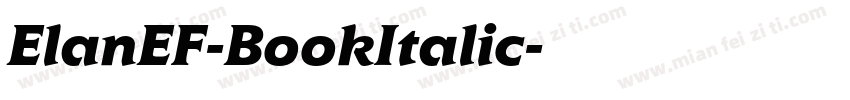 ElanEF-BookItalic字体转换