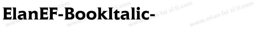 ElanEF-BookItalic字体转换