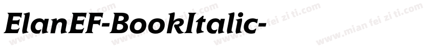 ElanEF-BookItalic字体转换