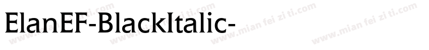ElanEF-BlackItalic字体转换