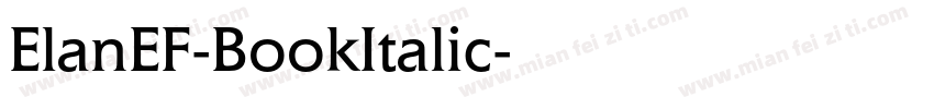 ElanEF-BookItalic字体转换