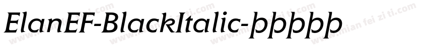 ElanEF-BlackItalic字体转换