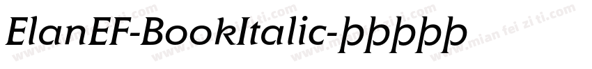 ElanEF-BookItalic字体转换