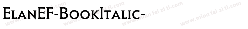 ElanEF-BookItalic字体转换