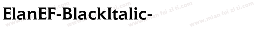 ElanEF-BlackItalic字体转换