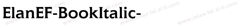 ElanEF-BookItalic字体转换