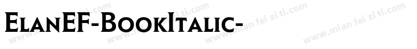 ElanEF-BookItalic字体转换