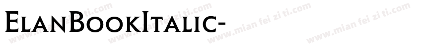 ElanBookItalic字体转换