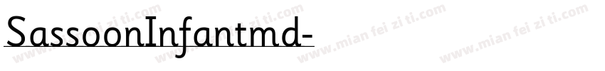 SassoonInfantmd字体转换