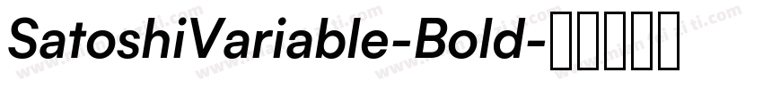 SatoshiVariable-Bold字体转换