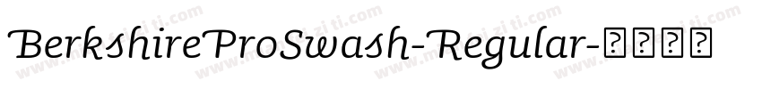 BerkshireProSwash-Regular字体转换
