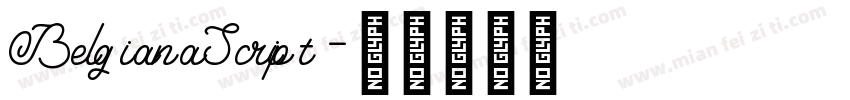 BelgianaScript字体转换