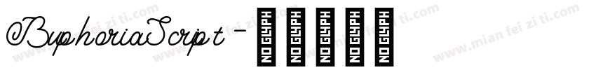 BuphoriaScript字体转换