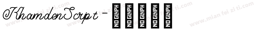 KhamdenScript字体转换