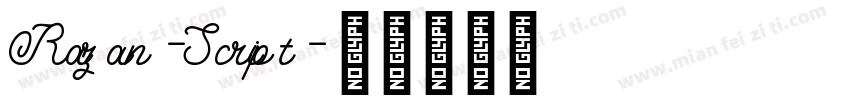 Razan-Script字体转换
