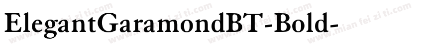 ElegantGaramondBT-Bold字体转换