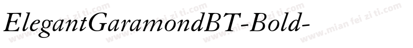 ElegantGaramondBT-Bold字体转换