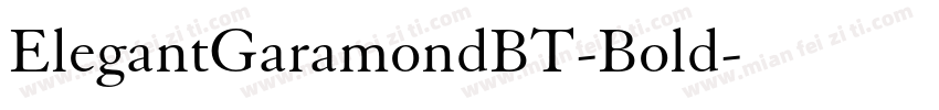 ElegantGaramondBT-Bold字体转换