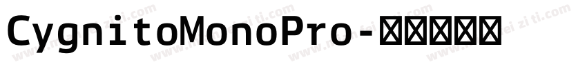 CygnitoMonoPro字体转换