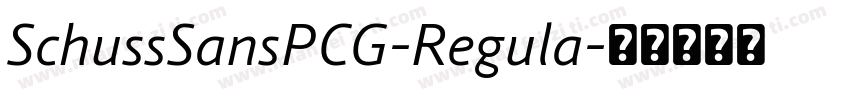 SchussSansPCG-Regula字体转换