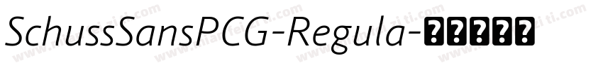 SchussSansPCG-Regula字体转换