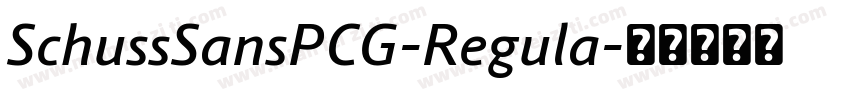 SchussSansPCG-Regula字体转换