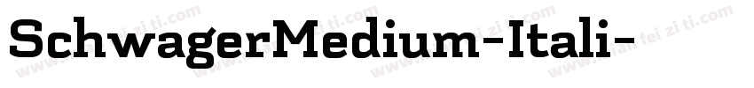 SchwagerMedium-Itali字体转换