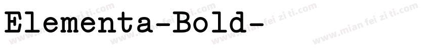 Elementa-Bold字体转换