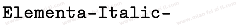 Elementa-Italic字体转换