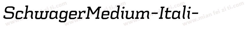 SchwagerMedium-Itali字体转换