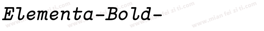 Elementa-Bold字体转换