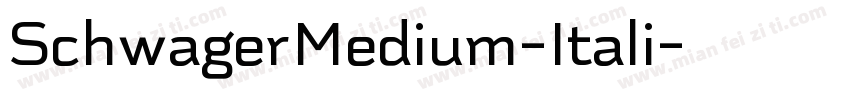 SchwagerMedium-Itali字体转换