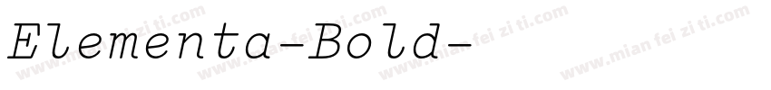 Elementa-Bold字体转换