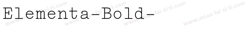 Elementa-Bold字体转换