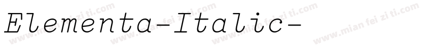 Elementa-Italic字体转换