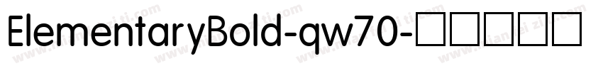 ElementaryBold-qw70字体转换
