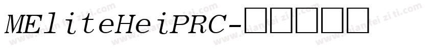 MEliteHeiPRC字体转换