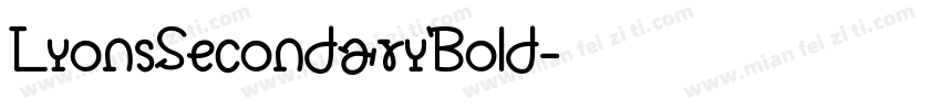 LyonsSecondaryBold字体转换